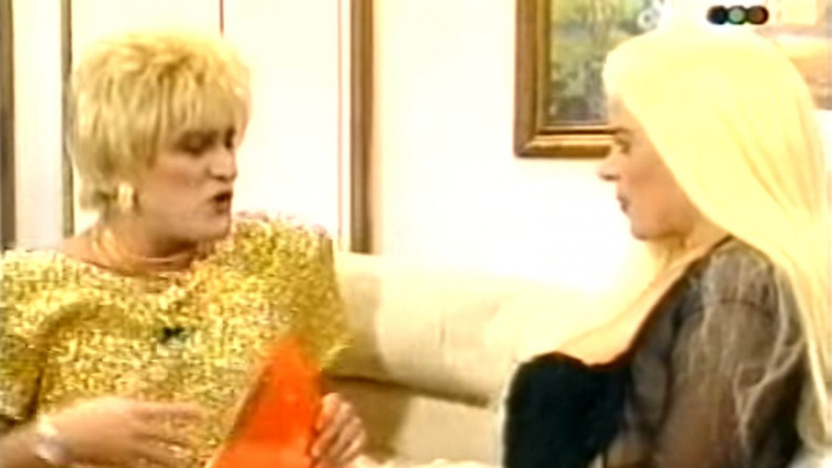 infobae's tweet image. #HumorRetro | &quot;La Tota&quot; de Miguel del Sel con Lía Crucet infob.ae/1Tg1aU5