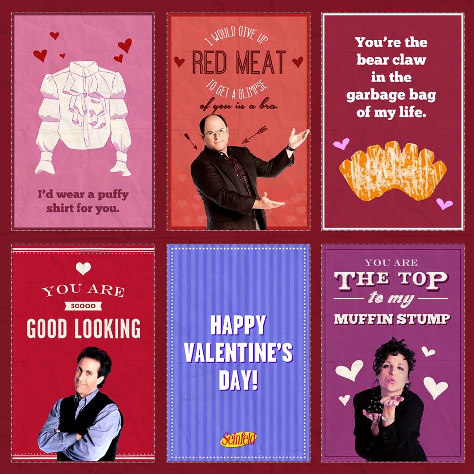 Happy #ValentinesDay! Share these Valentines with the schmoopie in your life! #Seinfeld https://t.co/gIwaxRUWMq