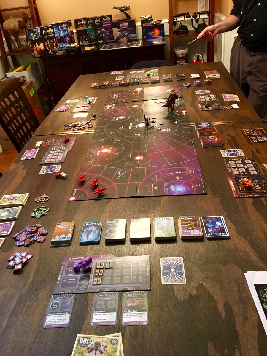 penny_baggins's tweet image. This evening we played #Fireflythegame with numerous expansion packs. #shiny 🚀