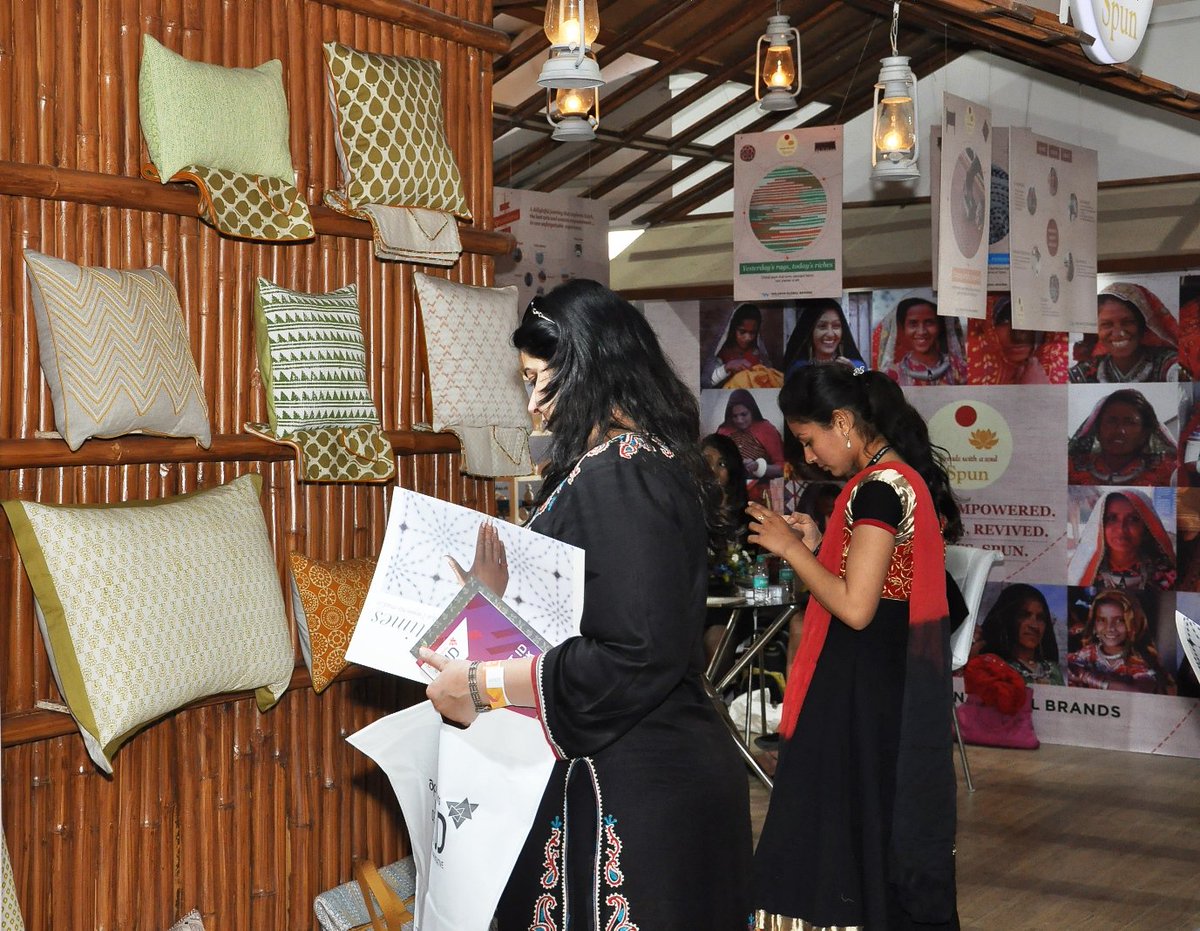Spaces_India's tweet photo. Our hand-crafted SPUN range of products are a hit amongst the visitors at #IndiaDesignID2016 #SpacesatID https://t.co/UDyIKrHwRk