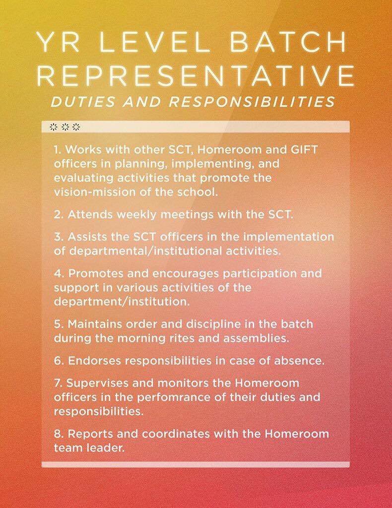 SCTPowerhouse's tweet photo. Keep in mind the responsibilities for each position as you vote for the next set of SCT officers! 

BATCH REP: https://t.co/CrNhV5DBbI