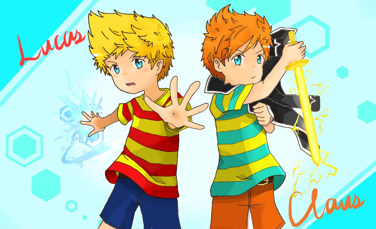 もちきなこ Pa Twitter Ibispaintで描いたmother3のリュカとクラウス この双子が大好きだぁーー デジタルイラスト初めてで中々難しかったけれど 段々慣れてきたかな T Co Zxd5e3xmpy