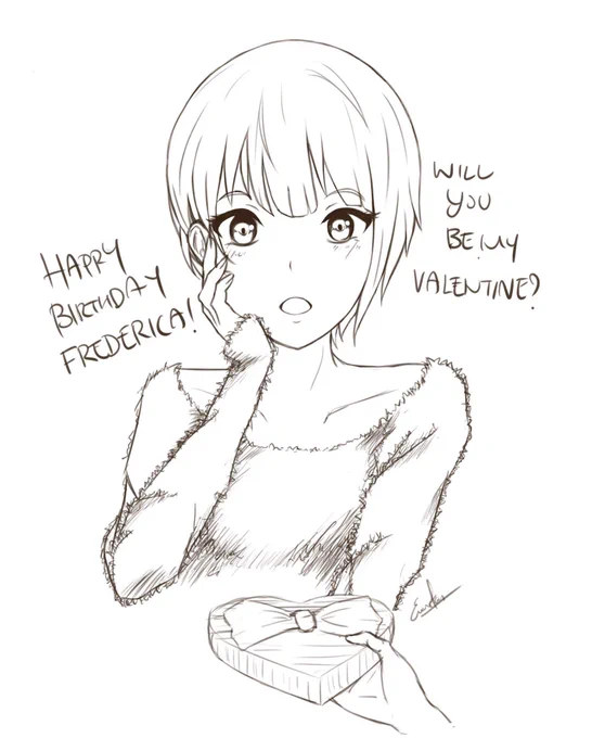 Happy Valentines day and Happy Birthday Frederica! 