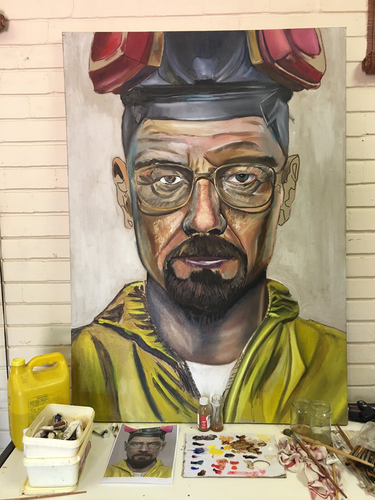 out_loop's tweet image. I think this is going well so far #BreakingBad #walterwhite #painting #amazing