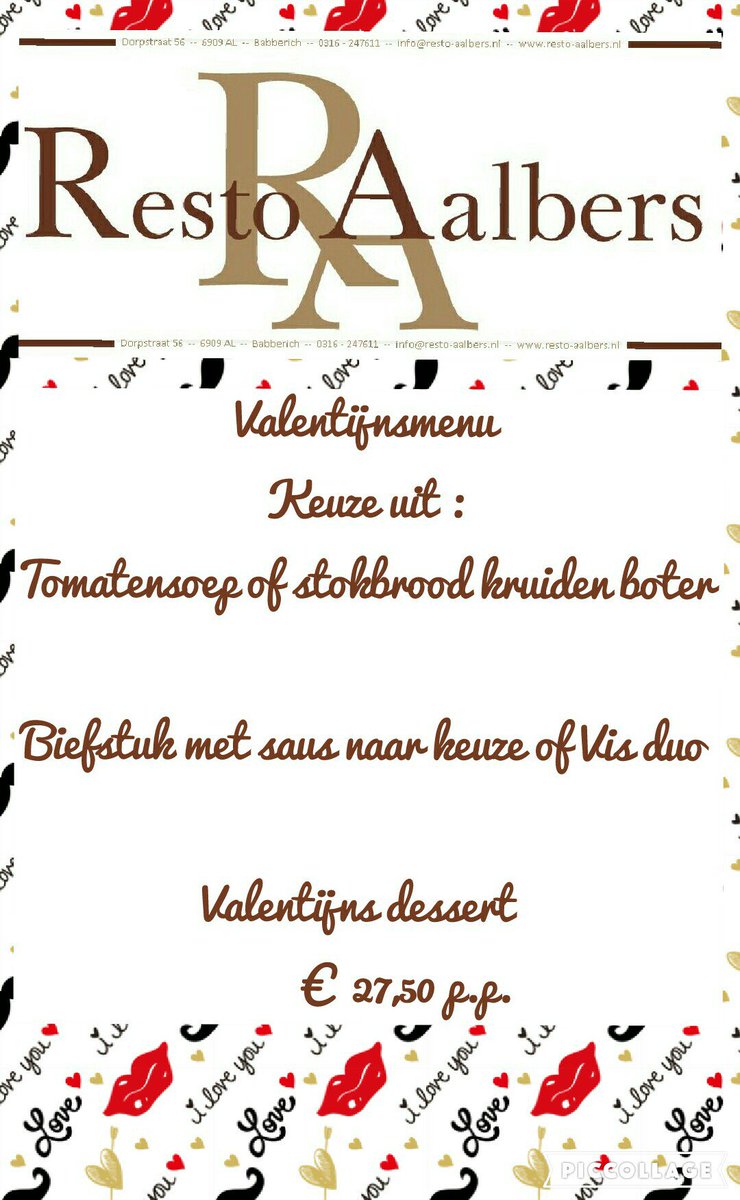 Verras je ♥ met een gezellig dinertje. Bij reservering zorgen wij voor een passend welkomstdrankje!