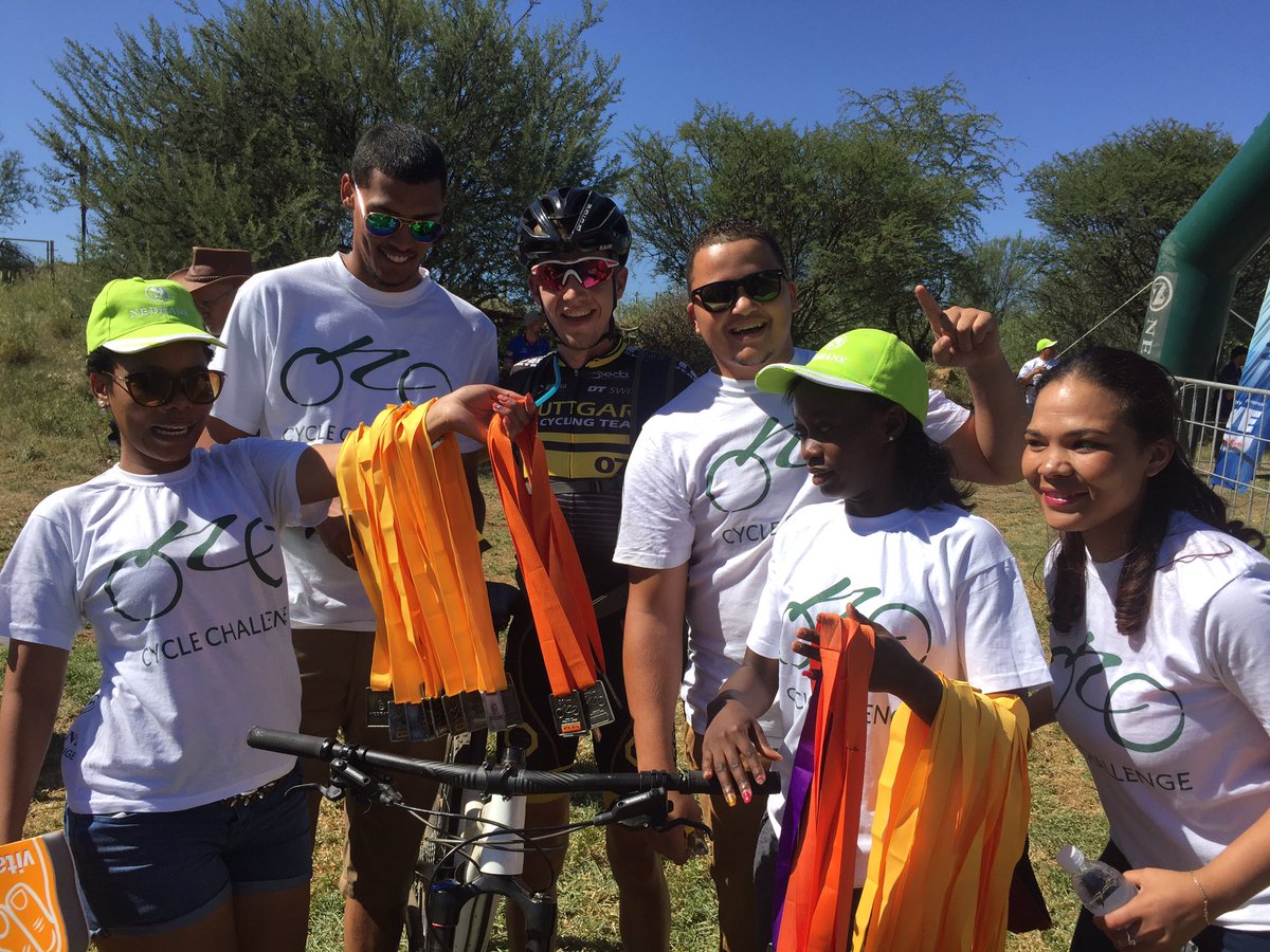 windhoekexpress's tweet photo. And the top three are Till Drobisch in 1st place, Costa Seibeb and 3rd Xavier Papo. #nedbankcycle https://t.co/Kkc1HNgSVp