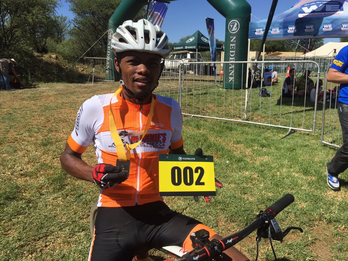 windhoekexpress's tweet photo. And the top three are Till Drobisch in 1st place, Costa Seibeb and 3rd Xavier Papo. #nedbankcycle https://t.co/Kkc1HNgSVp