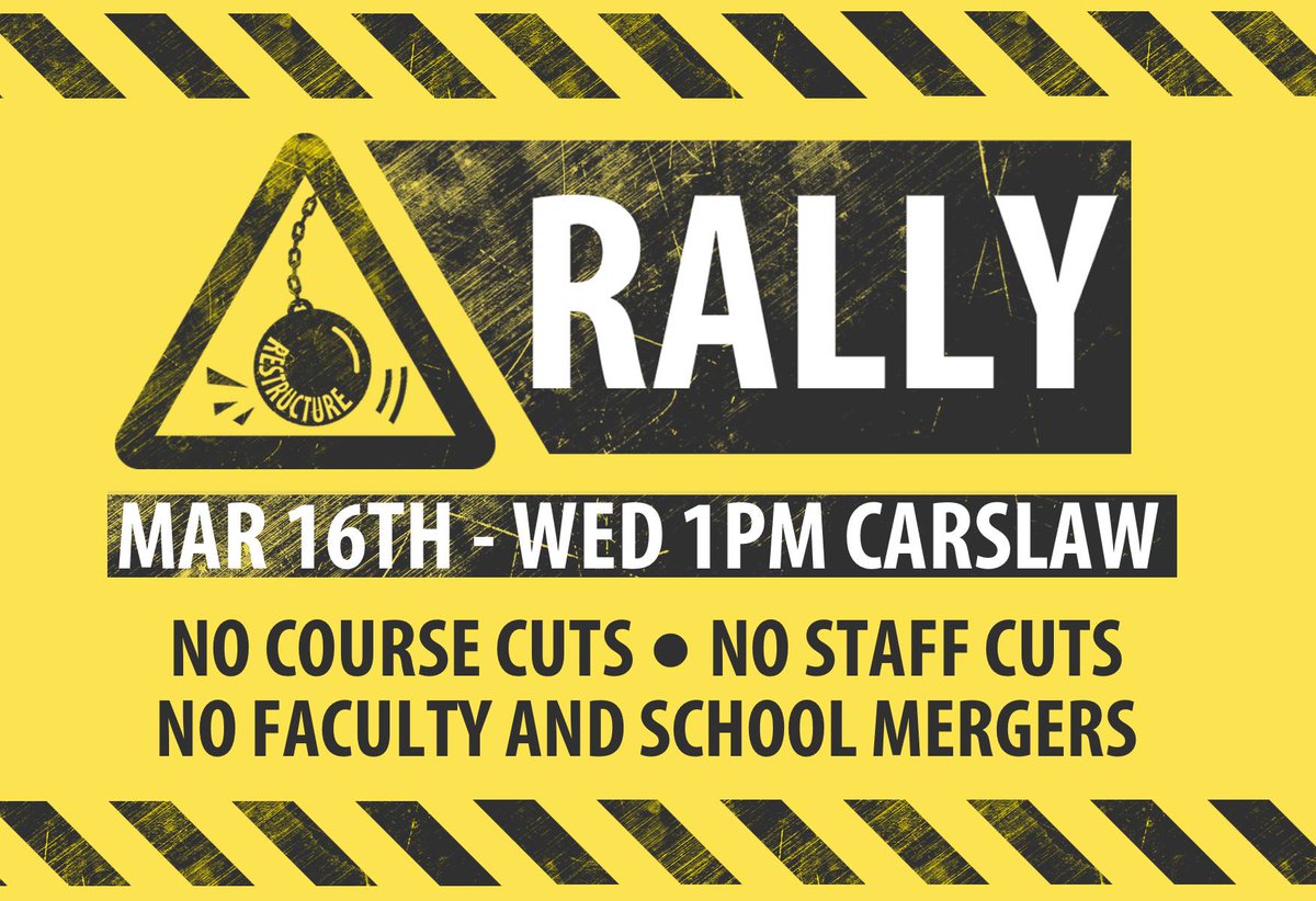 usyd students fighting degree cuts, job cuts, fee increases &amp; faculty mergers. join our rally on march 16th! #auspol