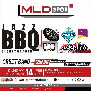 MLDSPOT JAZZ BBQ secret garden only at <a href="/MONOPOLISOEHAT/">MONOPOLI SOEHAT</a> tonite! Special with mc hits <a href="/carlo_jose/">MC Carlo Jose</a>