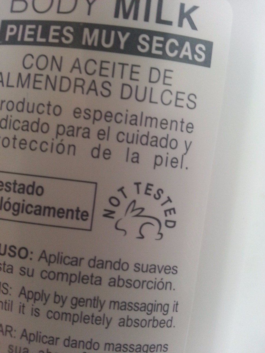 Grimanieves's tweet image. Busca este signo #nottested en los productos que compres.Apoyarás la producción que no testa en animales #conciencia