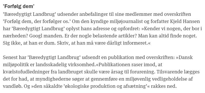 ..og det er disse landbrugsekstremister Eva kjaer Hansen bygger sin 'Miljøpolitik' på #dkpol #BæredygtigtLandbrug