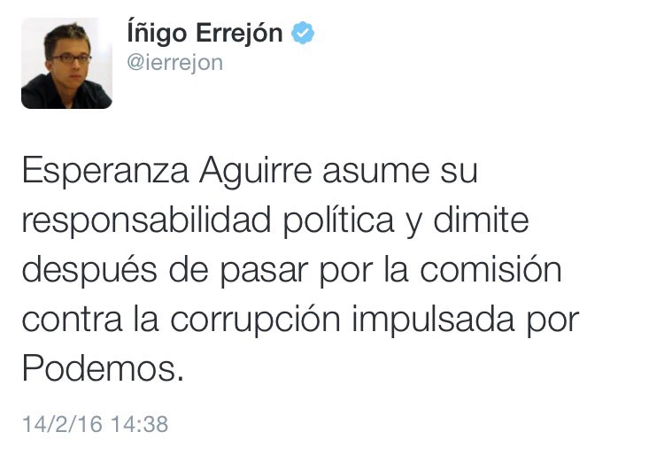 DanielGJabonero's tweet photo. ¡Aguirre! ¡Dinos quién te ha hecho dimitir! https://t.co/GImV57icf6