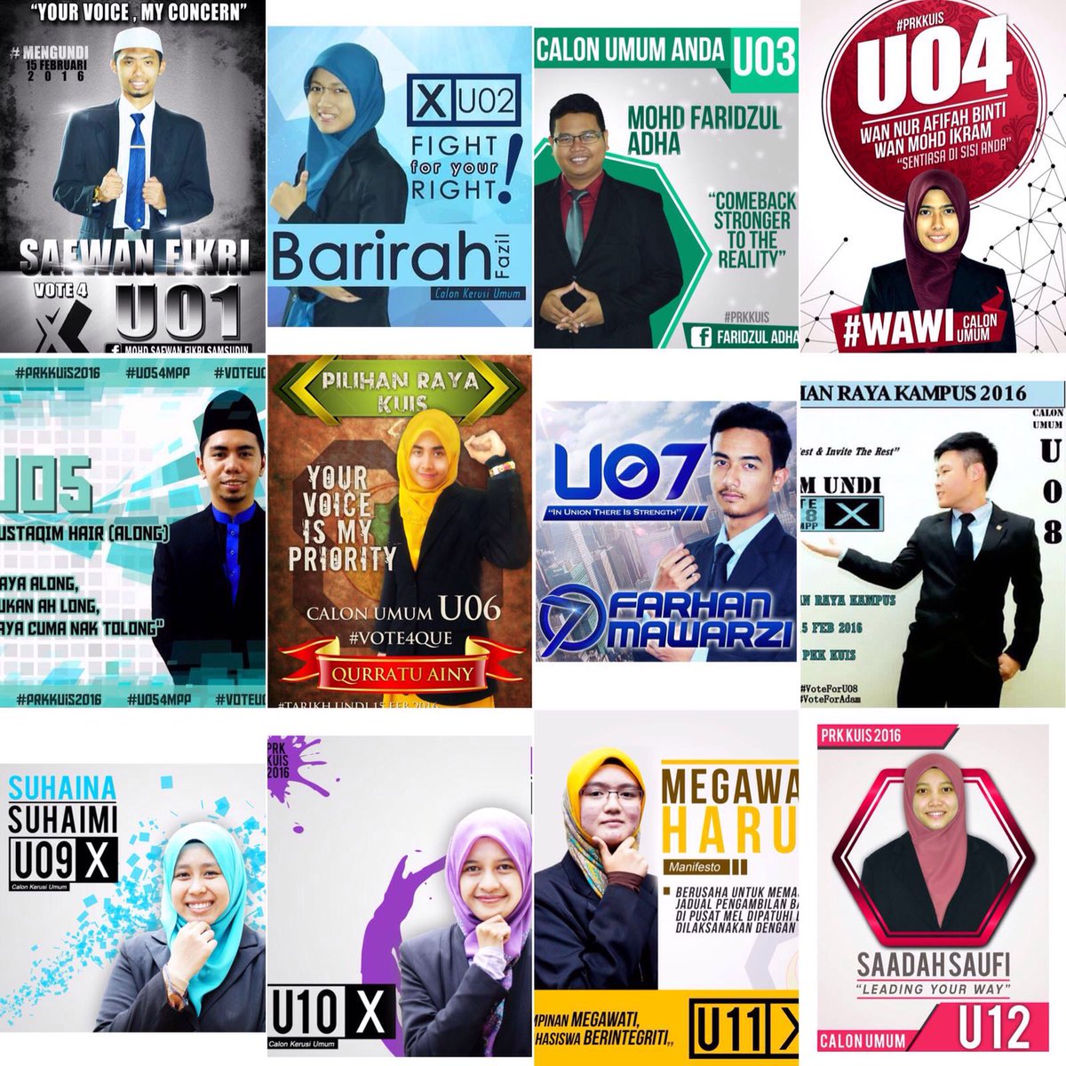 alyadibahh's tweet image. SIAPA CALON PILIHAN ANDA? WAJIB UNDI #AI01 #U08 #U12 🙌✊