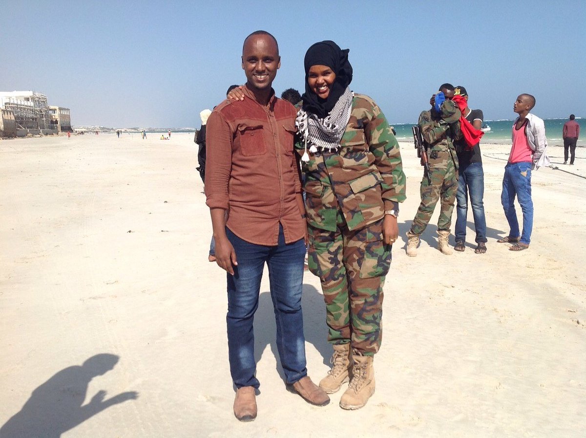 IamAbdi5's tweet photo. Salute to our female vets. They were also rising today #SomaliaRising #1billionrising Captain @Imaan_Elman https://t.co/VPcA8FYtPk