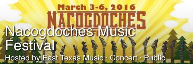 ETXMusic's tweet photo. Jam with us #Nacogdoches, Mar 3-6 @NacMusicFest @TheRunawayMule @downtownnac @VisitNac @etxtraveler @Coffee_News_ETX https://t.co/EP3X2J2a6E