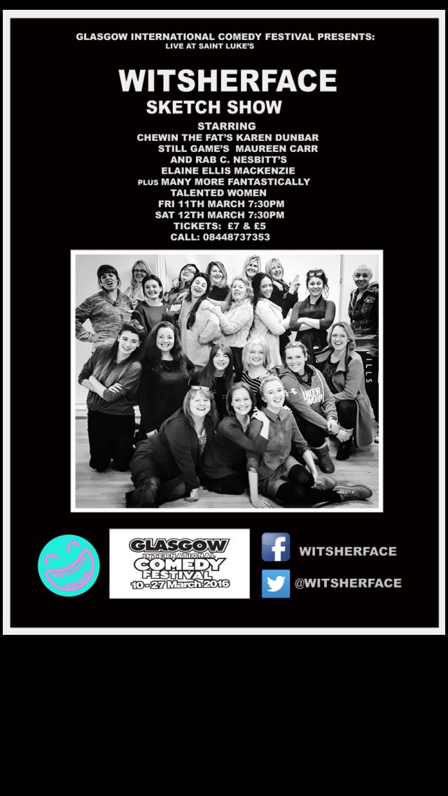 karendunbar147's tweet photo. the show's got me, Mo Carr of @StillGameQuote, Elaine Ellis of Rab C &amp; loads more!@GlasgowComedy @stlukesglasgow https://t.co/CZpt9I2rC7