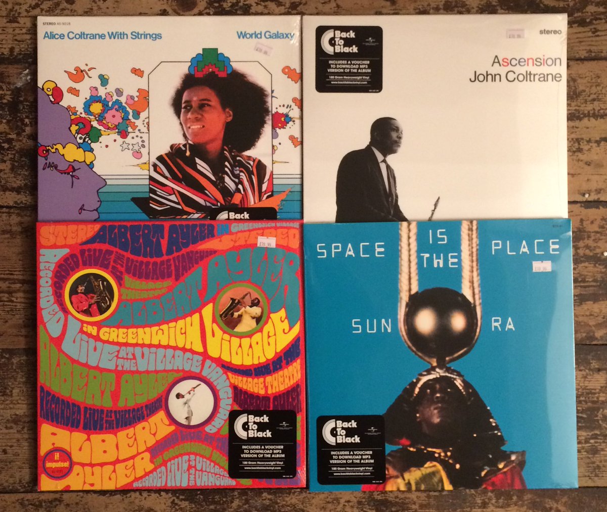 southrecordshop's tweet photo. Open until 5pm today, and we have some new jazz in - Sun Ra, Alice Coltrane, John Coltrane, Albert Ayler... https://t.co/QbB6dPxnia