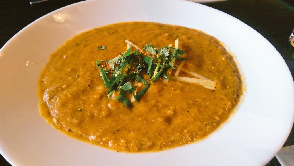 halaleatout's tweet photo. Looks like daal? this is authentic Lahori haleem breakfast. Delicious with tandoori paratha! Zarooj in Goodmayers https://t.co/gTIJo6kxvM