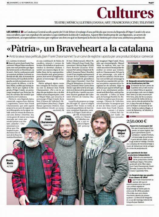 DejavuFilms_Cat's tweet photo. Demà comencem al Berguedà el rodatge de "Pàtria, la llegenda d'Otger Cataló" de @joanfrankcharan, moltes ganes! https://t.co/tsPvxPmQRp