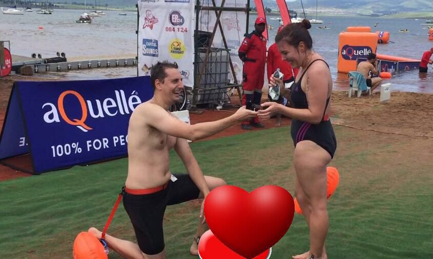 ecr9495's tweet photo. Rowan got down on one knee and proposed to Liska! Watch the proposal here https://t.co/UWb3uD6qCs @Midmar_Mile https://t.co/1XUC9mHm5B