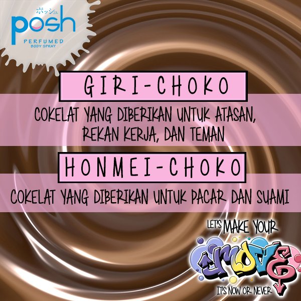 POSH_Indonesia's tweet photo. Di Jepang, cokelat Valentine ada dua sesuai dengan jenis hubungan. Hari ini kamu sudah ngasih yang mana nih, girls? https://t.co/hdm6Ta1hrr