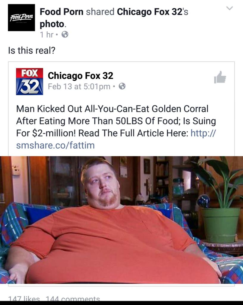 When you go so hard at Golden Corral somebody gotta get sued, and even <a href="/ItsFoodPorn/">FoodPorn</a> can't believe it! #savage #wtf