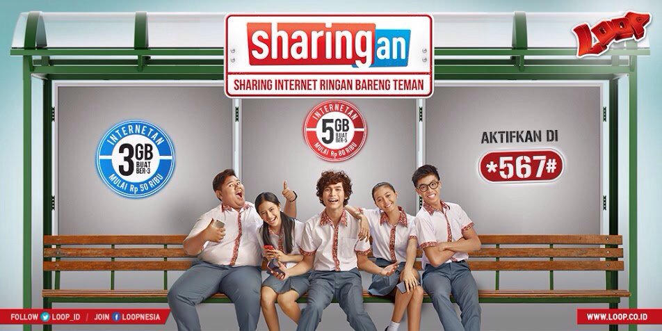 LOOP_ID's tweet photo. Gimana mau tebar-tebar paket data kalo ga pake LOOP Sharing? Aktifin di *567# https://t.co/gjlEnynPUr
#AyoSharing https://t.co/PoKqcMJnJC
