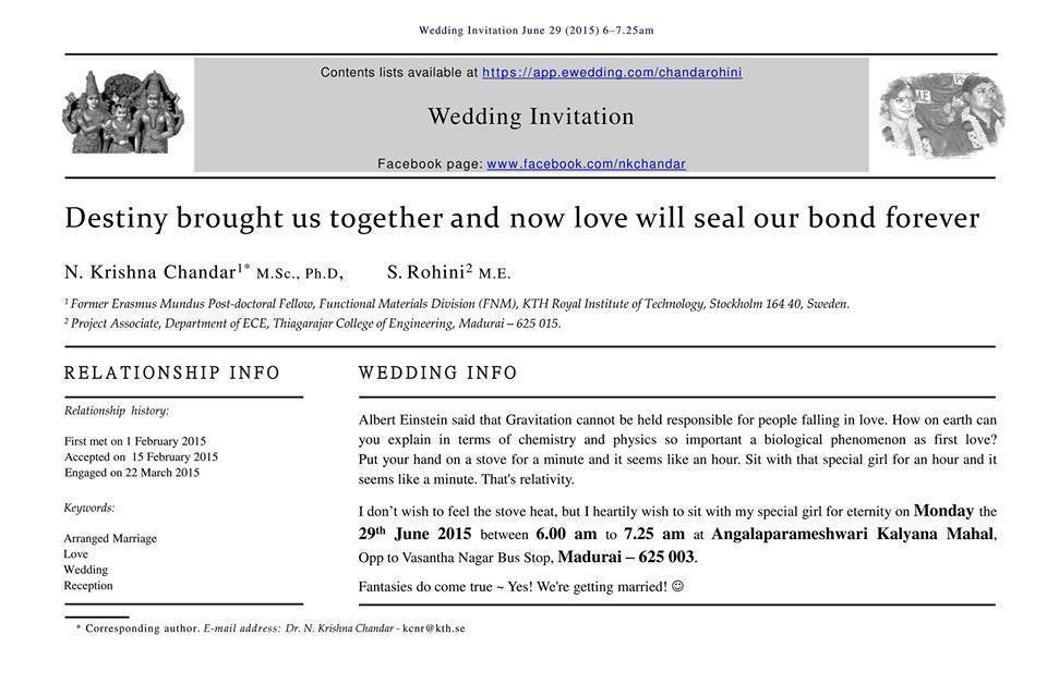 mLdoctor's tweet image. Cool idea but who in the world gets married at 6am?!! ...#phdlife .. #weirdbehavior 😳😉