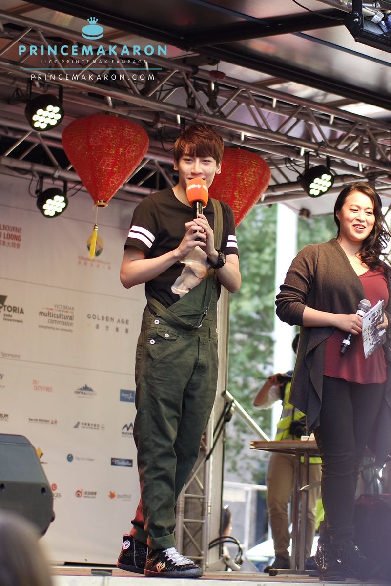 _princemakaron's tweet photo. 160214 #JJCC #PrinceMak Melbourne Chinatown CNY Festival @SBSPopAsia | Do not edit/crop logo. Repost with credits. https://t.co/De4pJtCUF5