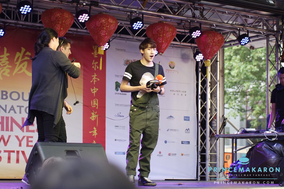 _princemakaron's tweet photo. 160214 #JJCC #PrinceMak Melbourne Chinatown CNY Festival @SBSPopAsia | Do not edit/crop logo. Repost with credits. https://t.co/AILwENrz7I
