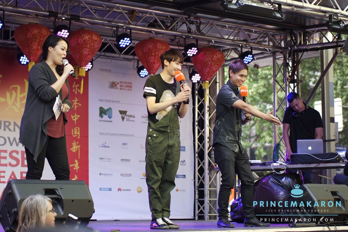 _princemakaron's tweet photo. 160214 #JJCC #PrinceMak Melbourne Chinatown CNY Festival @SBSPopAsia | Do not edit/crop logo. Repost with credits. https://t.co/AILwENrz7I