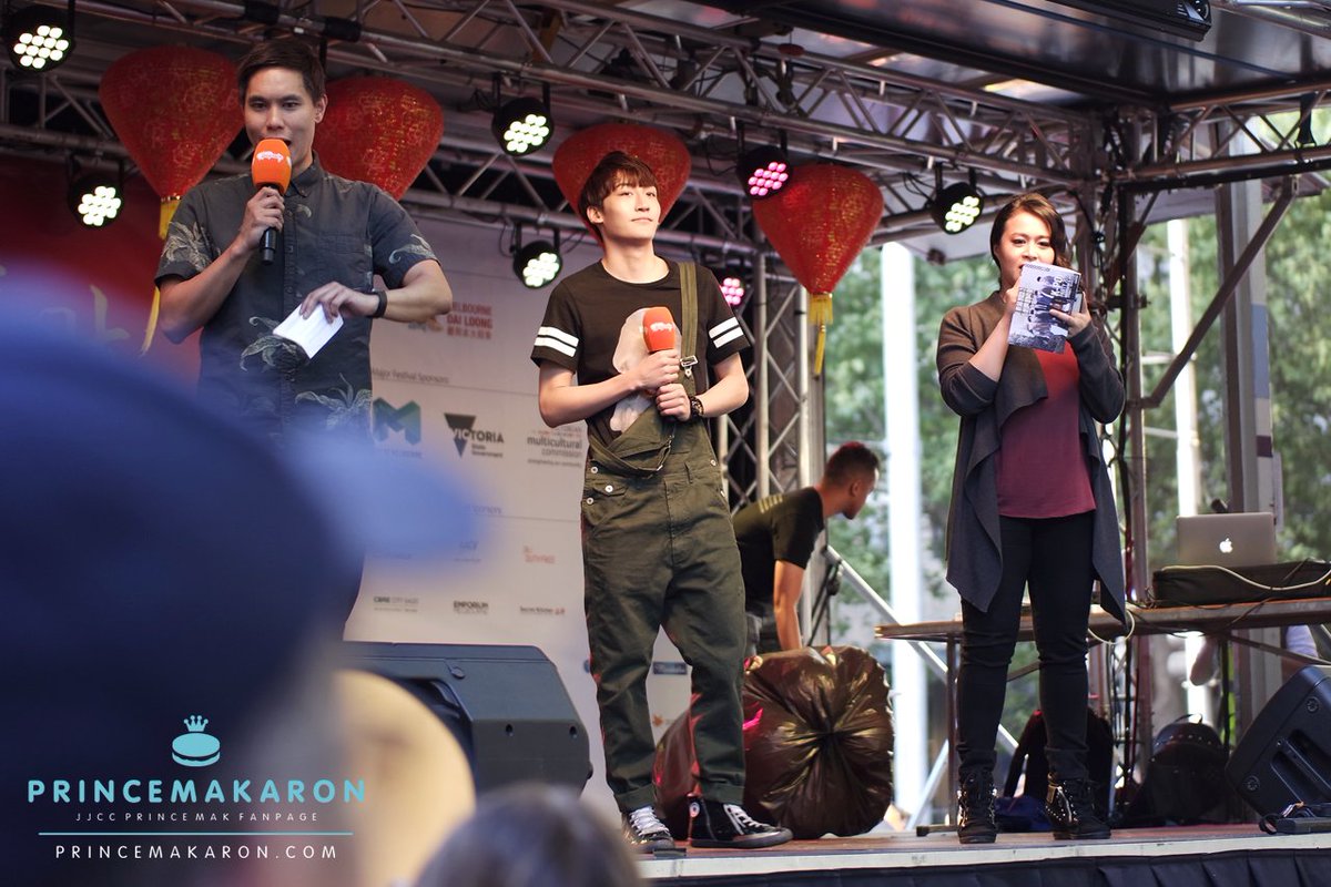 _princemakaron's tweet photo. 160214 #JJCC #PrinceMak Melbourne Chinatown CNY Festival @SBSPopAsia | Do not edit/crop logo. Repost with credits. https://t.co/t9J1HUcrUt
