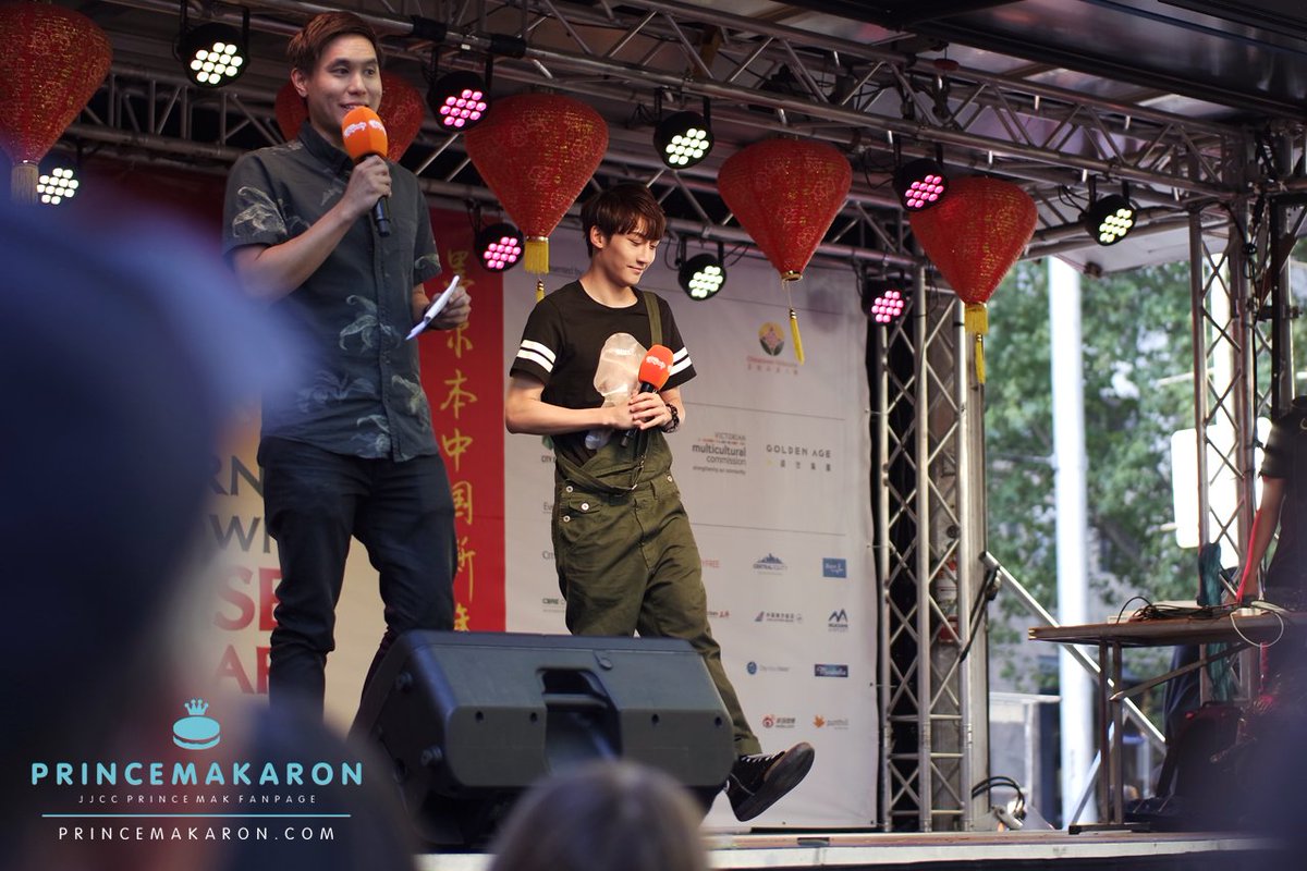 _princemakaron's tweet photo. 160214 #JJCC #PrinceMak Melbourne Chinatown CNY Festival @SBSPopAsia | Do not edit/crop logo. Repost with credits. https://t.co/5ot6uUq1f4