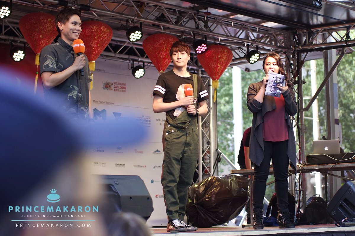 _princemakaron's tweet photo. 160214 #JJCC #PrinceMak Melbourne Chinatown CNY Festival @SBSPopAsia | Do not edit/crop logo. Repost with credits. https://t.co/t9J1HUcrUt