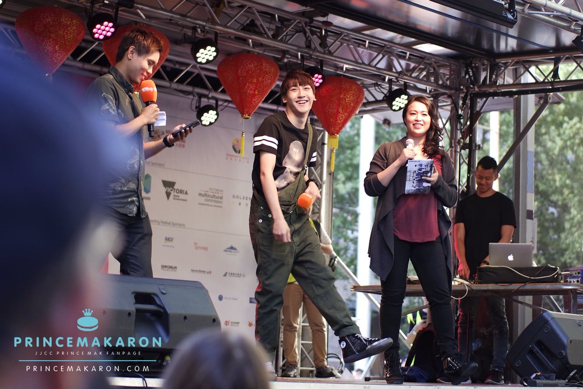 _princemakaron's tweet photo. 160214 #JJCC #PrinceMak Melbourne Chinatown CNY Festival @SBSPopAsia | Do not edit/crop logo. Repost with credits. https://t.co/XTEVqkBnxK