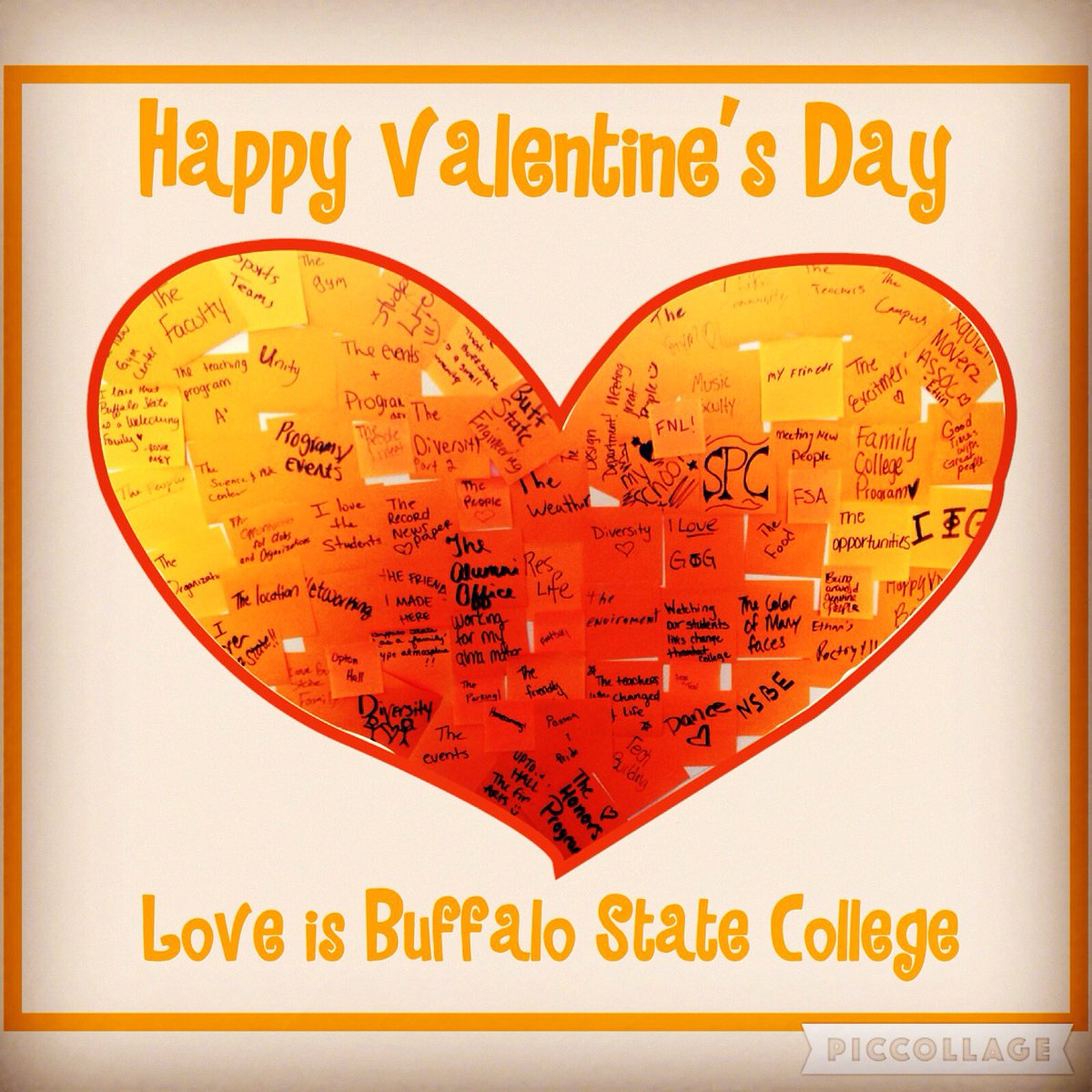 BuffaloStateSPC's tweet photo. @buffalostate #LoveNotes Today share yours๐ #BuffStateSpc #ValentinesDay https://t.co/byx9mF17GW