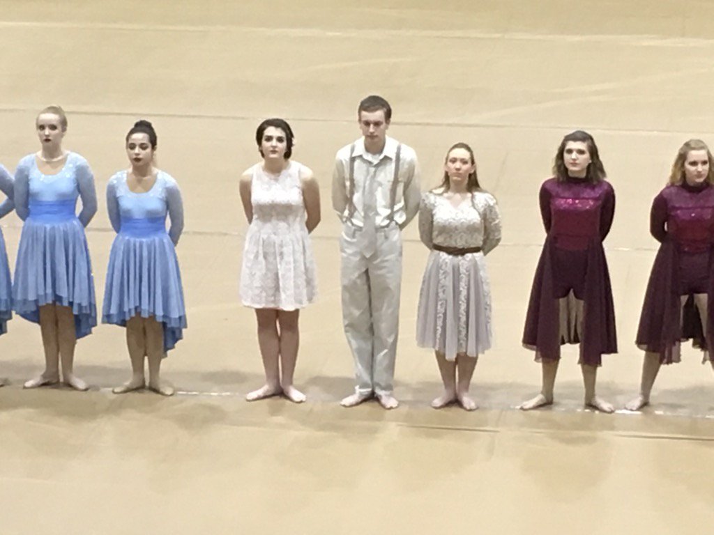 HoltADOffice's tweet photo. Holt Winter Guard performing at the WGI K.C. Regional. Finishing 5th out of 19 in prelims &amp; 5th of 10 in the finals https://t.co/y3uXqHInCF