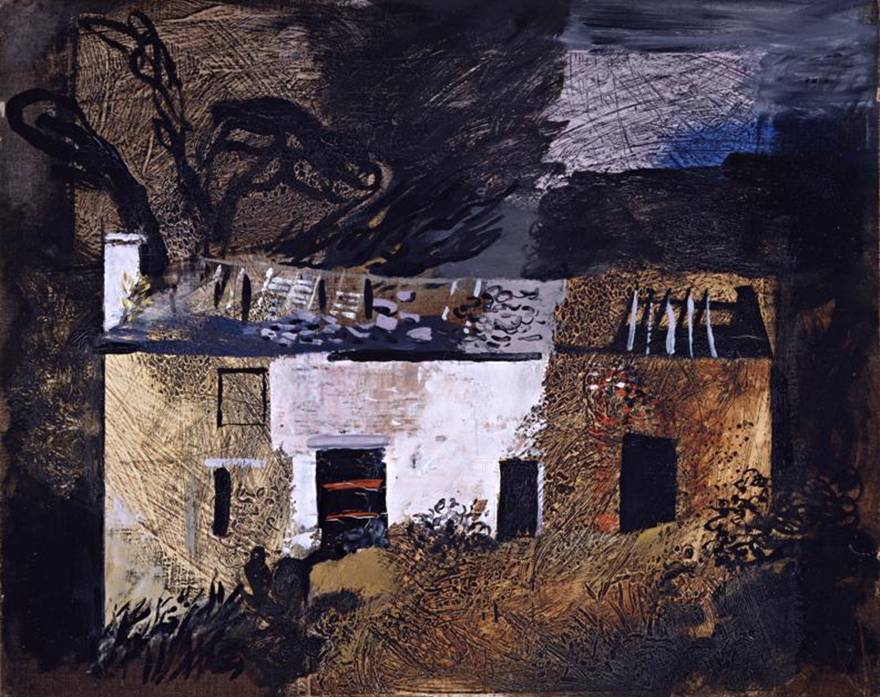 michaelmaltby30's tweet photo. John Piper: Ruined Cottage, Llanthony, Wales (1939-40). @janeadamswatts https://t.co/ta0fEVqoiw