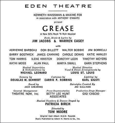 espofootball's tweet photo. #OTD Feb14,1972 #Grease a musical with a 1950s rock score by #JimJacobs #WarrenCasey opened off-Broadway. https://t.co/q2AIZYOIJx