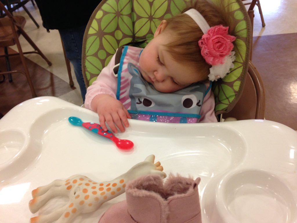 TheEngagedHome's tweet photo. Valentine's Day and @fvrchurch potluck wore Rebekah out! #EngagingLife #ValentinesDay https://t.co/fupuB29oeX