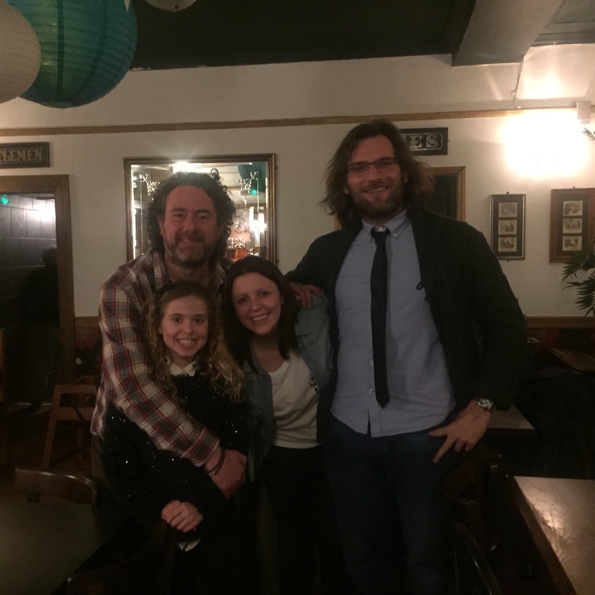 trish_ster's tweet photo. The @ThreeWMonkeys reunite :) #truefilmfam @SachaBennett @Beetleroot #herewegoagain  xxx https://t.co/IH2V9tF3Bg