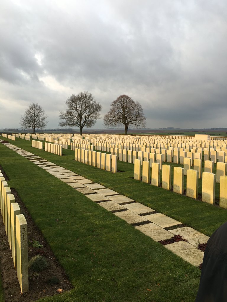 HumsWalbottle's tweet photo. Day 2: The Somme battlefield and cemeteries with our brilliant guide, Tom https://t.co/x8eDILGiiA