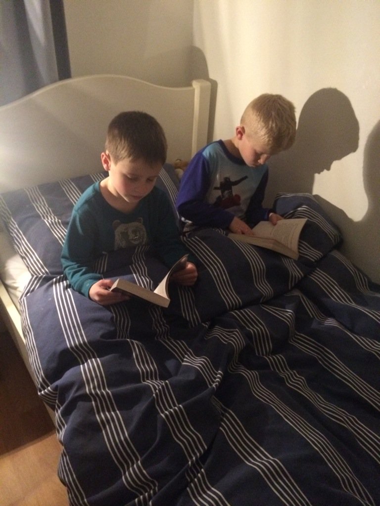 Put them to bed in their own beds. Went up 5 mins later and found them like this. #cute #mumoftwins
