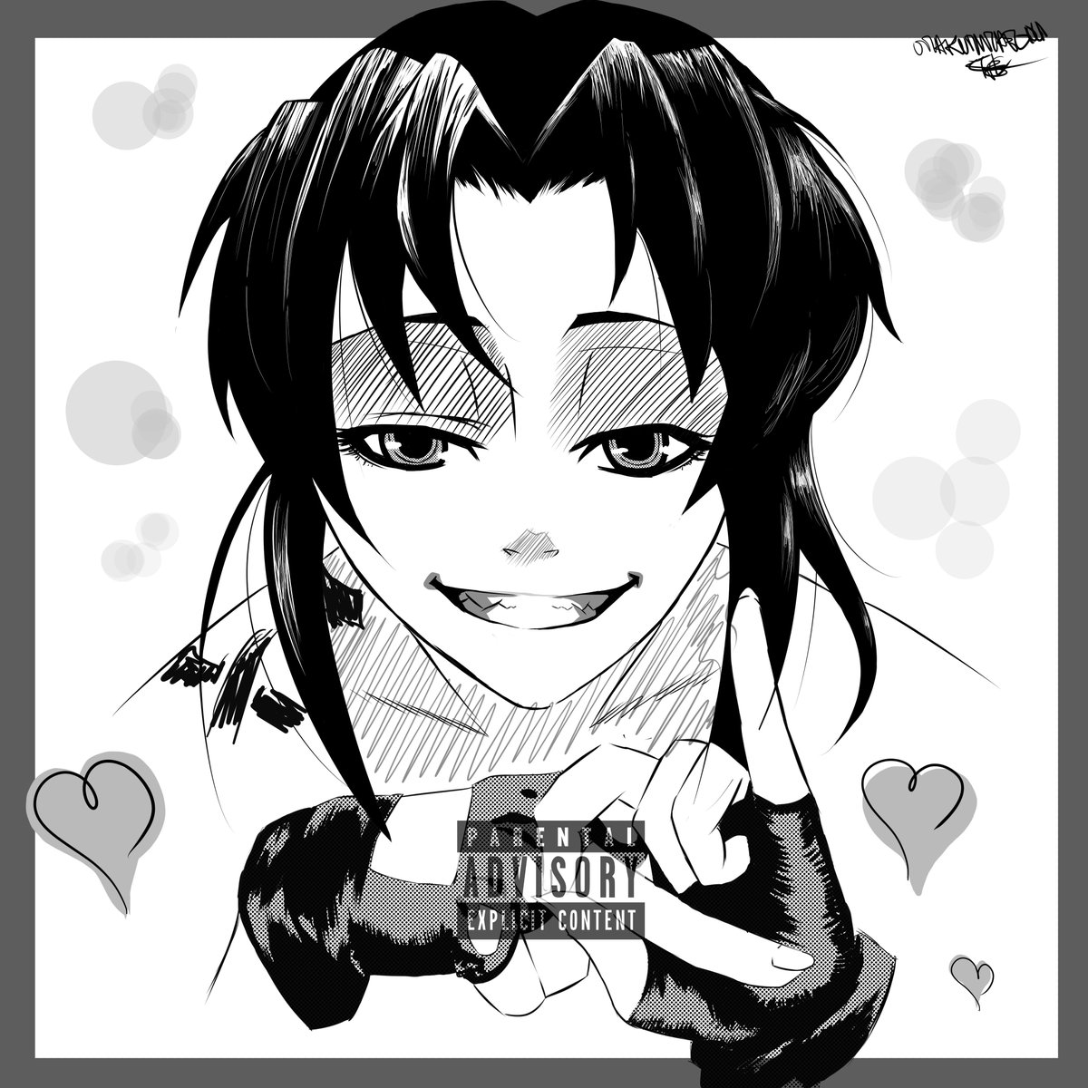 DRUNKENlei's tweet photo. Happy Valentine's Day @hiroerei #hiroerei #blacklagoon #HappyValentinesDay https://t.co/DQUiKztOvc