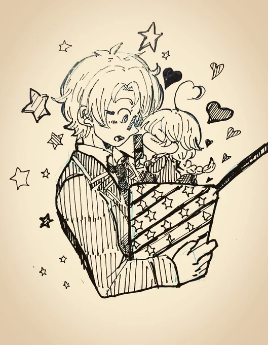 『大好き』をこめたびっくり箱。中身は開けてからのお楽しみ。

 #あんスタ転校生受版深夜の真剣一本勝負 