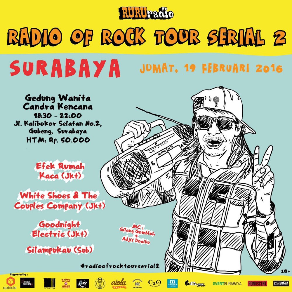 capitalSUBscene's tweet photo. 19 Feb at Gd. Wanita Surabaya | #radioofrocktourserial2 | w/ @efekrumahkaca @wsatcc @goodnightelctrc @silampukau https://t.co/qI0lZMiX4T