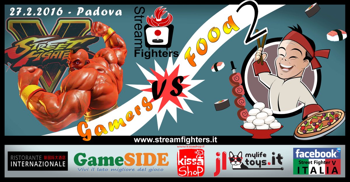 Stream_Fighters's tweet photo. https://t.co/4XMOp6UO1g
Ringraziamo i nostri sponsor, GameSIDE di Padova, @KissaShop di Padova e Jl My Life Toys. https://t.co/b21SS3pBOn