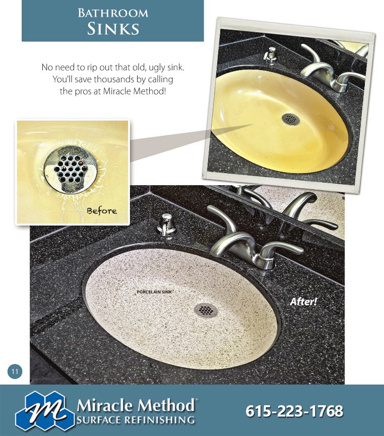 MiracleMethodTN's tweet image. Dont spend thousands replacing that bathroom sink...#refinish for much less with the #bathr… miraclemethod.com/nashville/bath…