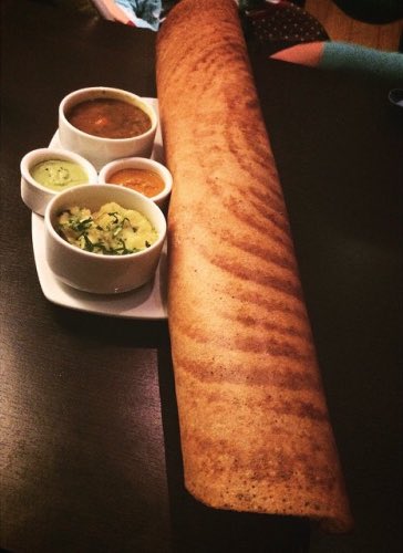 IndianCravings's tweet image. Masala Dosa with Sambar. 
(In my opinion, one of India's tastiest dishes)