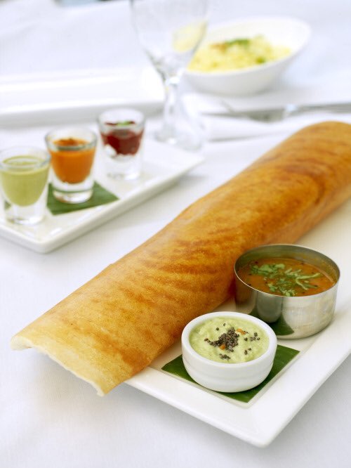 IndianCravings's tweet image. Masala Dosa with Sambar. 
(In my opinion, one of India's tastiest dishes)